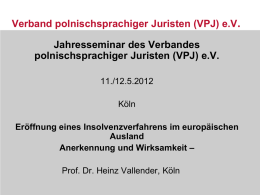 ppt - Verband Polnischsprachiger Juristen eV