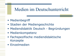 Medien im Deutschunterricht