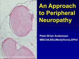 An Approach to Peripheral Neuropathy