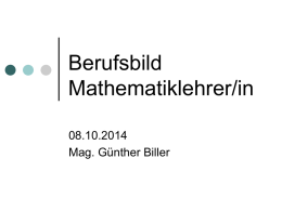 Vortrag Günther Biller - Universität Innsbruck