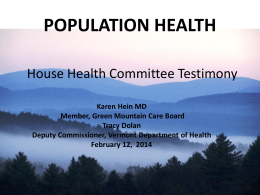 population health - Vermont Public Health Association