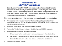 NSPRC Presentation Guidelines