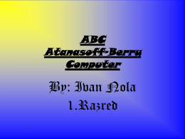 ABC Atanasoff–Berry Computer