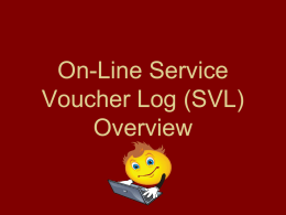 Online SVL Overview - SC Child Care Services