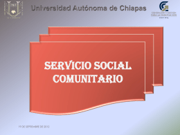 Proyecto Universitario de Servicio Social Comunitario para