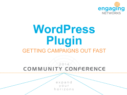 WordPress Plugin - Engaging Networks