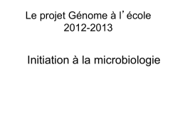 Initiation à la microbiologie