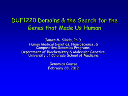 Genomics Human Genome Evolution 2012