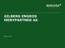 Sales Handbook - Gilberg Engros Menypartner AS