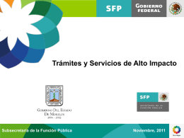 Diapositiva 1 - Registro Estatal de Trámites y Servicios
