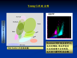 Young Cell 的分佈Side Scatter (內容物結構)