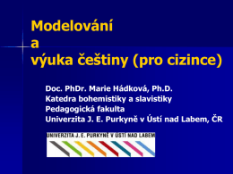 Modelování a výuka češtiny