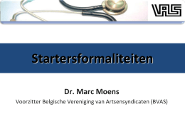 Startersformaliteiten - Vlaams Artsensyndicaat