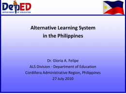 ALTERNATIVE LEARNING SYSTEM (ALS)