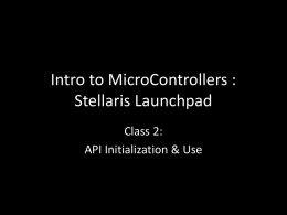 Class2-IntroToMicroControllers-StellarisLaunchpad