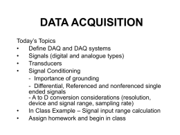 CHAPTER 9 DATA ACQUISITION