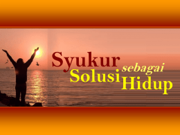Syukur - SOLO SPIRIT ISLAM