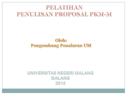 Materi Laporan Kemajuan, oleh Drs. Purbo Suwasono, M.Si