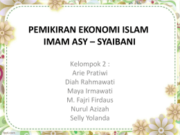 PPT Pemikiran Ekonomi Islam Asy Syaibani