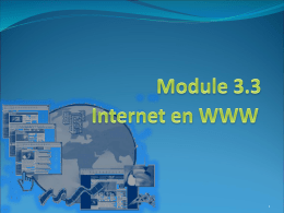 Module 3.3 &ndash; Internet en WWW (AFR)