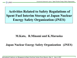 PowerPoint プレゼンテーション - Nuclear Safety and Security