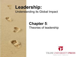 Leaderhip PowerPoint Chapter 5 - Tilde Publishing and Distribution