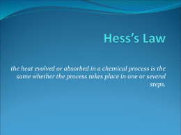 Hess`s Law PPT