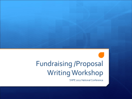 Fundraising /Proposal Writing Workshop