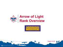 Arrow of Light Adventures…