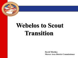 Webelos to Scout Transition