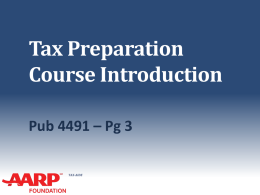 01-Course-Introduction-TY13-V11 - AARP Tax-Aide