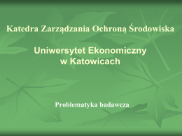 Prezentacja Katedry - Uniwersytet Ekonomiczny w Katowicach