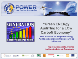 GENERATION - Simplified Energy Audits - presentation