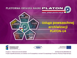 PLATON U4 Usługi archiwizacji