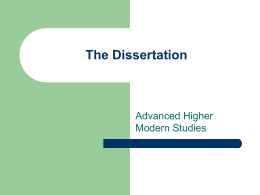 The Dissertation PowerPoint