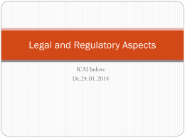 Legal and Regulatory Aspects - Indore