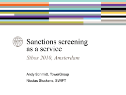 Sanction screening