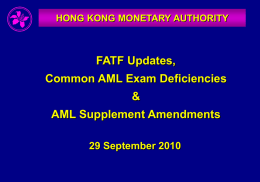 FATF Updates, Common AML Exam Deficiencies & AML