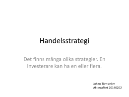 Handelsstrategi, Johan Törnström