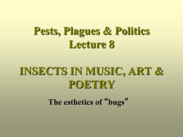 INSECTS IN MUSIC, ART & POETRY