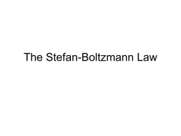 The Stefan-Boltzmann Law
