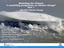 Lecture on climate model 1