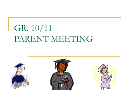 Gr. 10-11 Parent Mtg