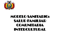 RBC - Modelo Sanitario: Salud Familiar Comunitaria Intercultural