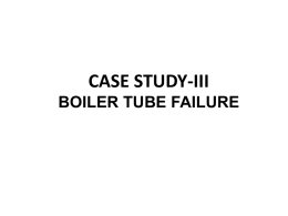 Boiler Tube Failure Case Study