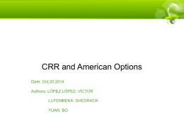 CRR and American Options1