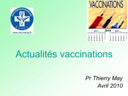Actualités vaccinales 2010