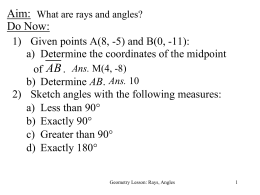 Rays and Angles