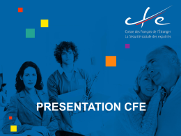 presentation cfe - AFCA-MAE Association Française des Conjoints d