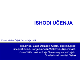 Ishodi učenja () - Pravni Fakultet Osijek